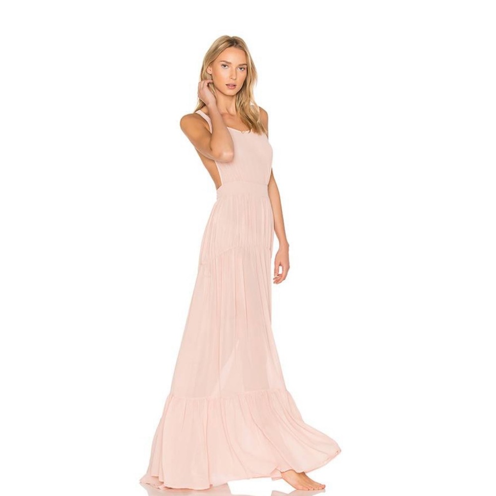 NWT revolve Daydream Nation Hopeless LA Maxi Dress in Ballerina Pink. Size Large